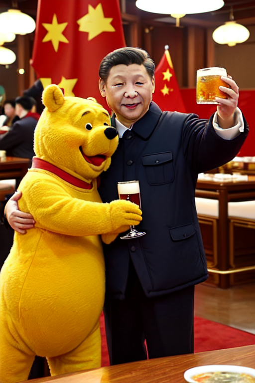 03623-819603546-a selfie photograph of high quality showing (President Xi Jinping_1.3) and Winnie the Pooh drinking beer.png